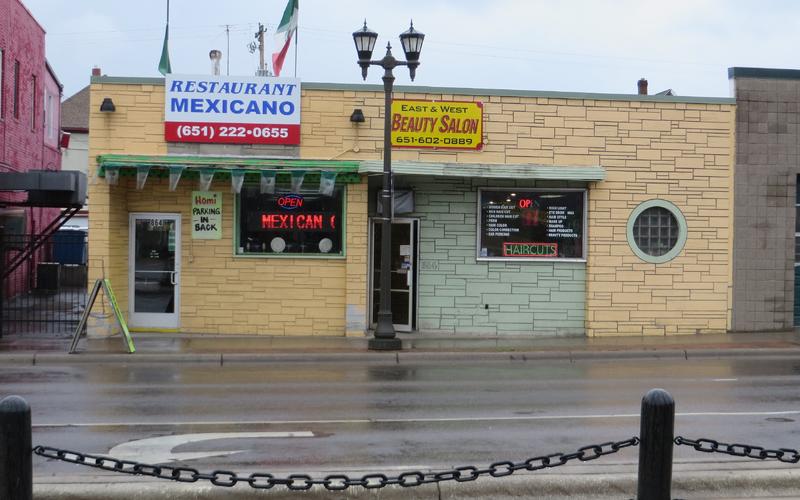 864-66 University Avenue,  Homi Restaurant Mexicano and East & West Beauty Salon, before facade renewal