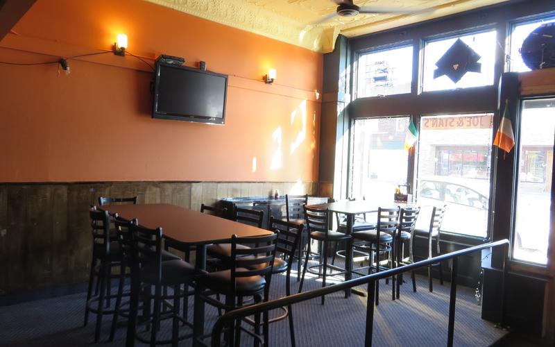 Interior of Joe & Stan's Pub & Grill on January 12, 2015, after storefront renovation